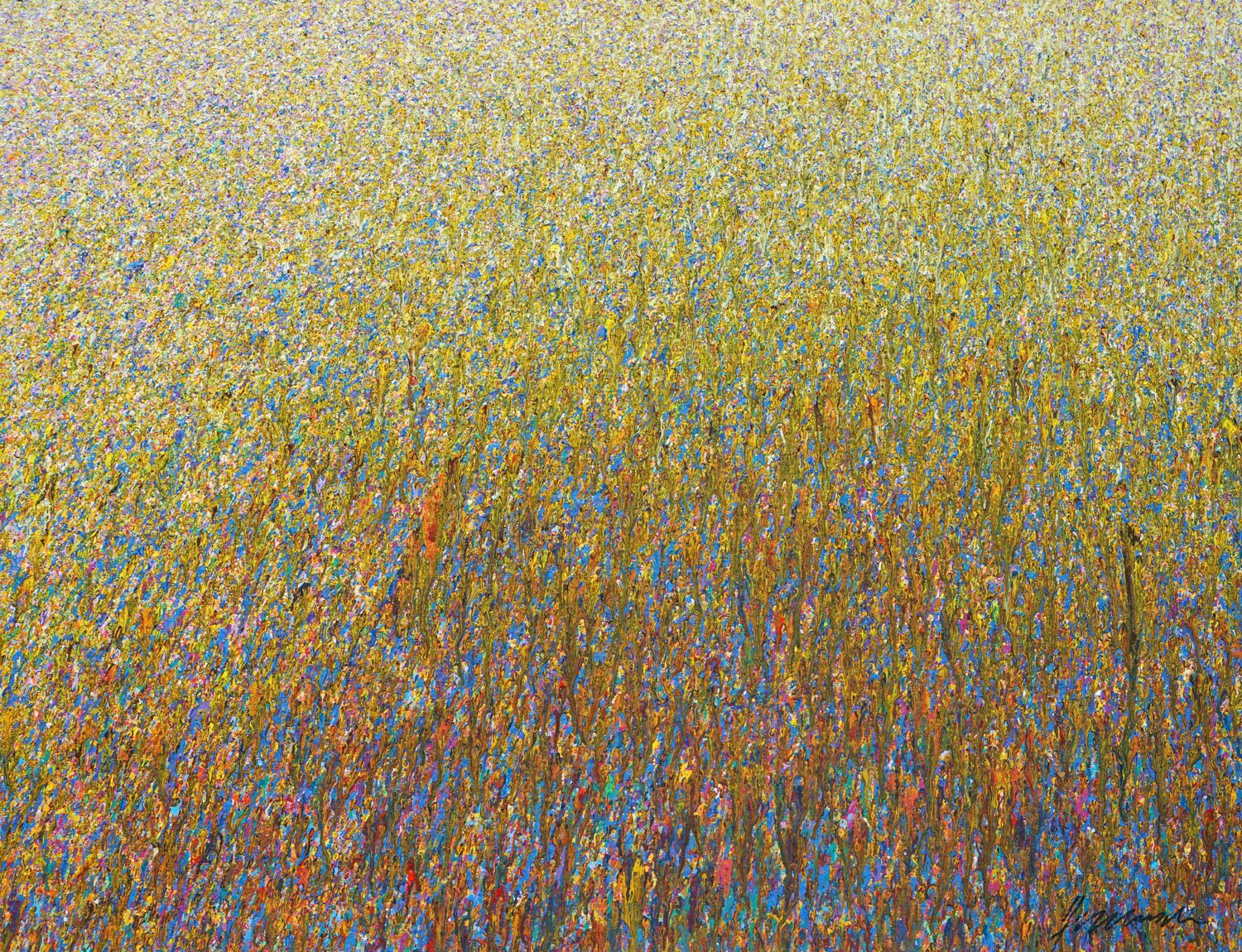 Claim 103 - zeitgenössisches Kunstwerk, abstrakte Landschaft Mark Hellbusch Originalgemälde zu verkaufen