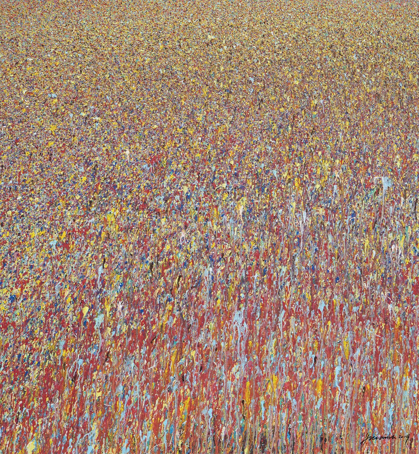 Claim 1 - experimentelle Malerei auf Leinwand Mark Hellbusch