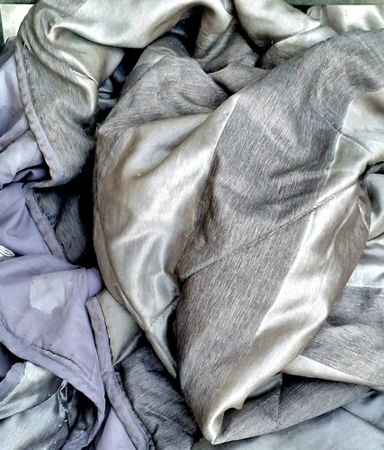 Drapé gris et bleu Jean-Robert Franco