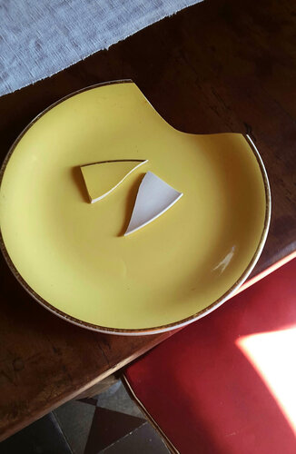 Assiette jaune cassee by Jean-Robert Franco, Photography for Sale on Singulart