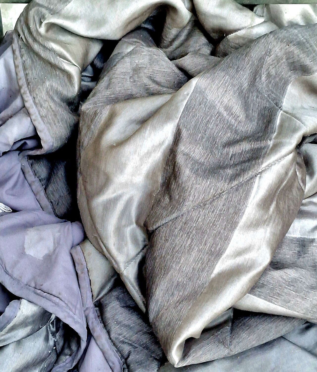 Drapé gris et bleu Jean-Robert Franco