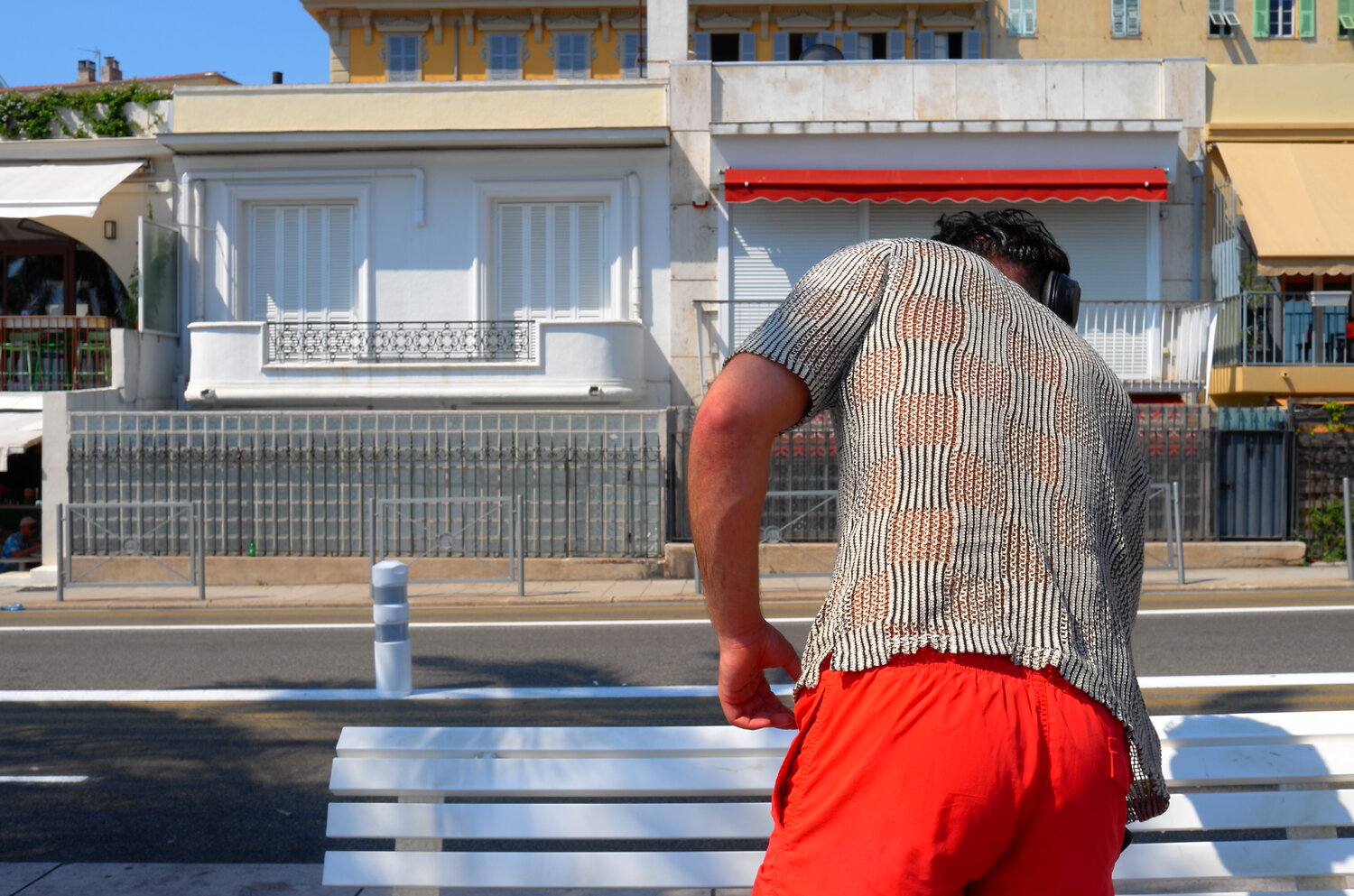 Le short orange Jean-Robert Franco