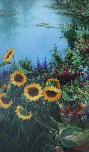 Soaking in the Sun van Sang H. Han, Schilderij te koop op Singulart