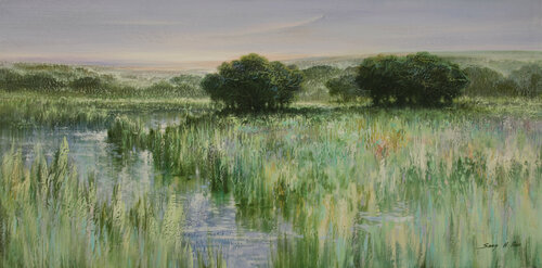 A River Runs Through van Sang H. Han, Schilderij te koop op Singulart