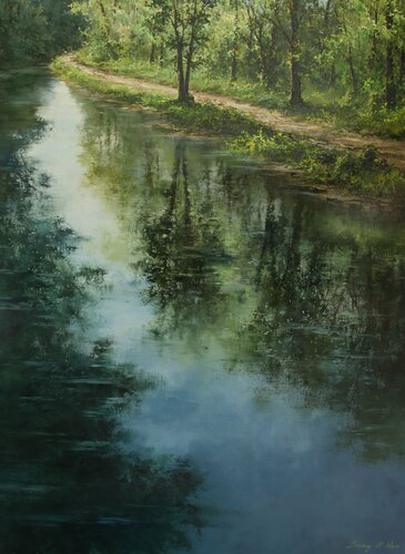 Giving Way to Spring van Sang H. Han, Schilderij te koop op Singulart