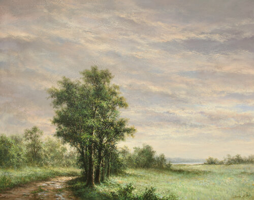 Welcoming Spring Showers di Sang H. Han, Pittura in vendita su Singulart