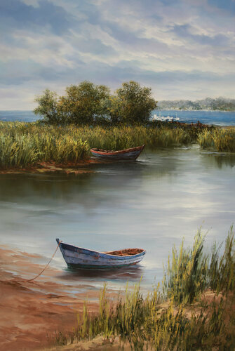 Hideaway Off the Cove van Sang H. Han, Schilderij te koop op Singulart