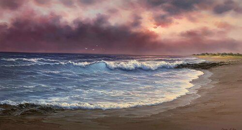Lavender Shore van Sang H. Han, Schilderij te koop op Singulart