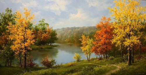 Autumn Hike von Sang H. Han, Malerei kaufen auf Singulart