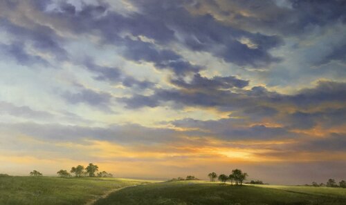 Clouds Above the Meadows von Sang H. Han, Malerei kaufen auf Singulart