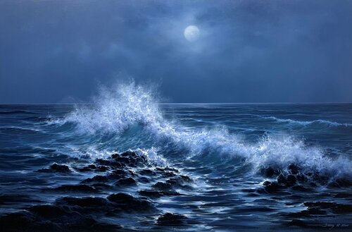 Glistening Waves di Sang H. Han, Pittura in vendita su Singulart