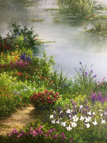 The Vibrant Buzz of Spring II di Sang H. Han, Pittura in vendita su Singulart