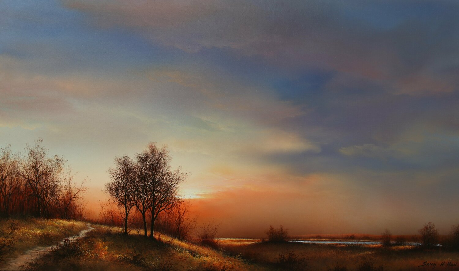 Last Kiss of Sunlight Sang H. Han Originalgemälde zu verkaufen