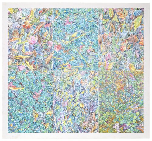 Composed Flower Garden van George Chemeche, Schilderij te koop op Singulart