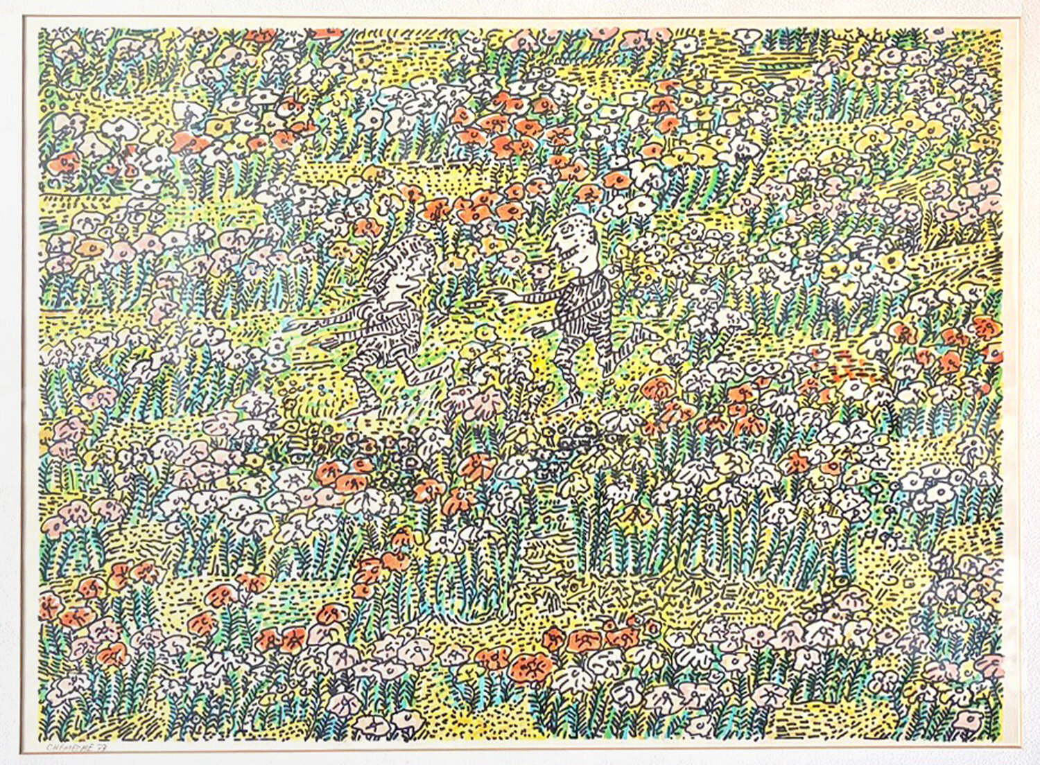 Lovers In The Field George Chemeche Opera su carta in vendita