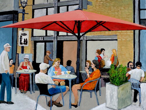 Strassencafé in Hambug Ottensen 2 Volker Burk