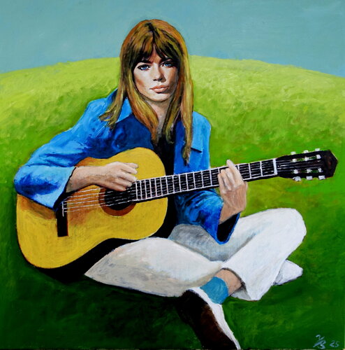 Francoise Hardy by Volker Burk, Painting for Sale on Singulart