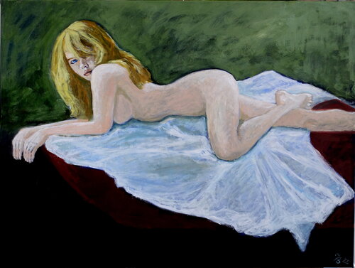 Akt Nr.2 ohne Titel di Volker Burk, Pittura in vendita su Singulart
