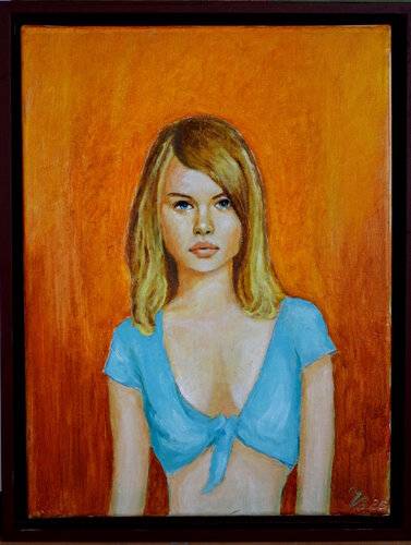 Mädchenportrait von Volker Burk, Malerei kaufen auf Singulart