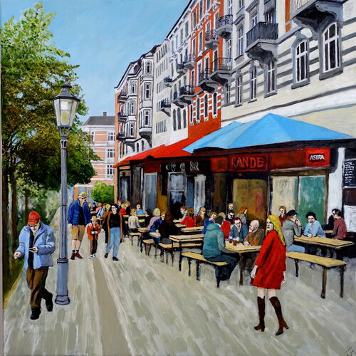 Im Schanzenviertel 2 di Volker Burk, Pittura in vendita su Singulart