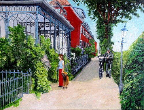 Strandweg Övelgönne van Volker Burk, Schilderij te koop op Singulart