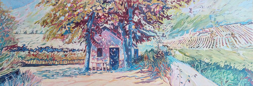 Chemin des vignes à Chatillon by Sophie MATHIEU, Painting for Sale on Singulart