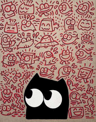 Happy at time von BBqueen, Malerei kaufen auf Singulart