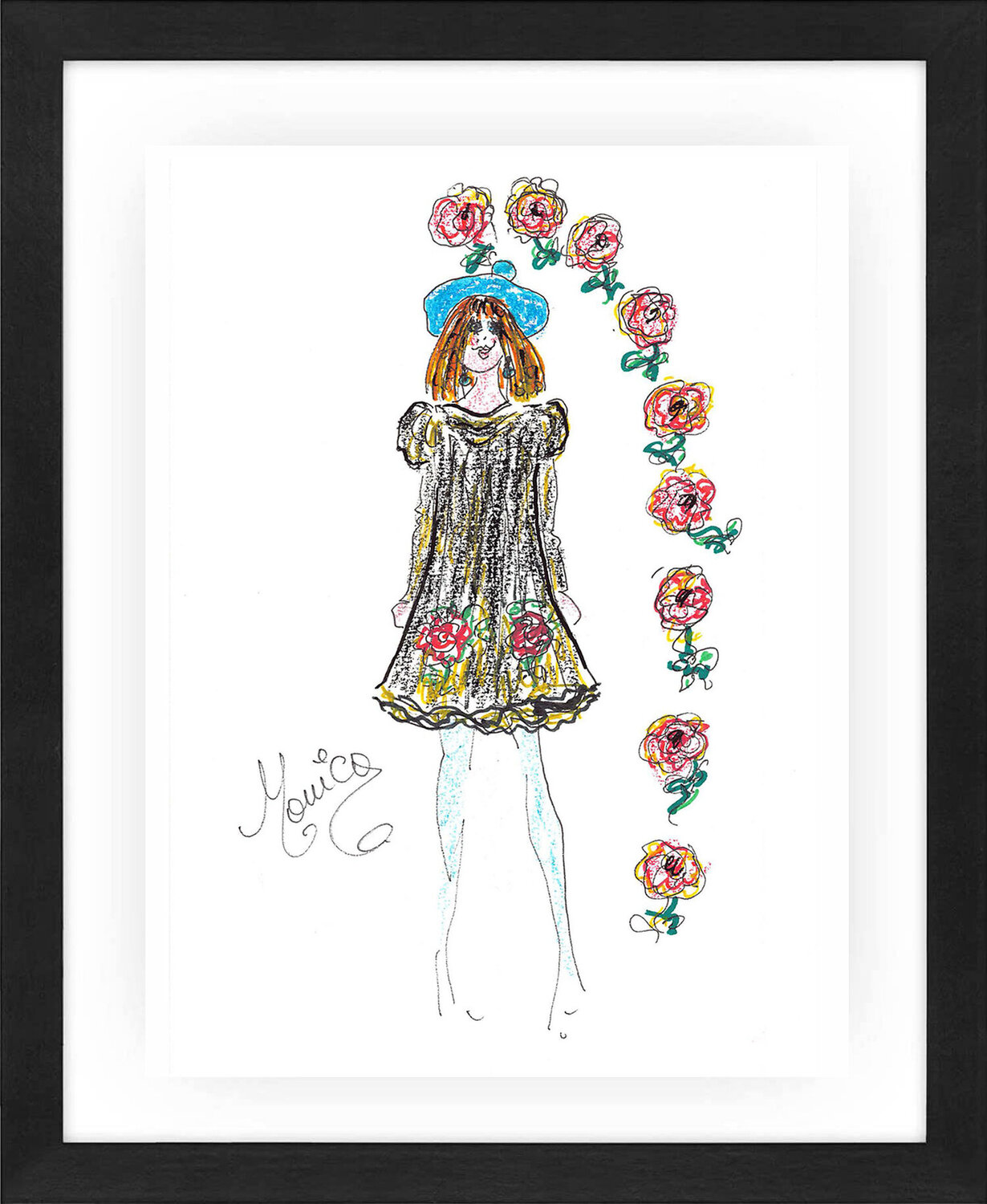 Fleur Monica Werk op papier te koop