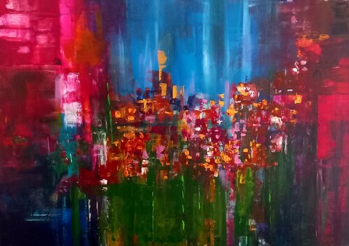 Blumenpracht im Kurpark par Helena Graf, Peinture en vente sur Singulart