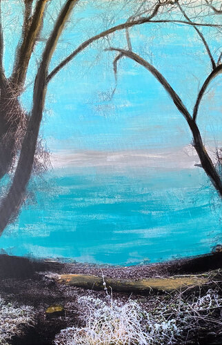 Blue November 03 de Antje Wanderer-Oberhaus, Pintura a la venta en Singulart