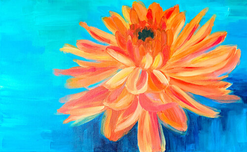 Dalie Rancho van Antje Wanderer-Oberhaus, Schilderij te koop op Singulart