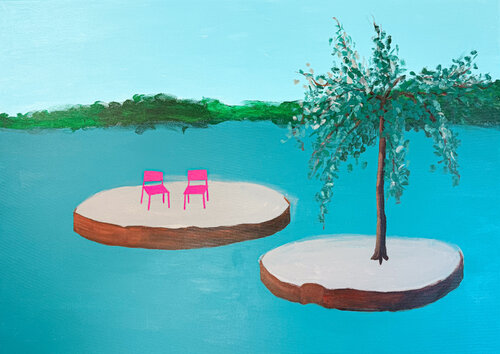 Small Islands van Antje Wanderer-Oberhaus, Schilderij te koop op Singulart