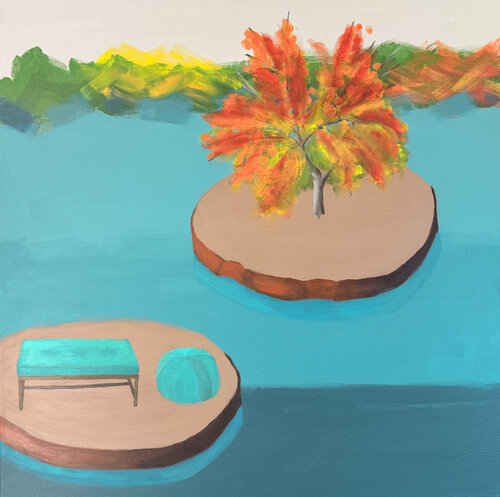 Small Islands - Autumn van Antje Wanderer-Oberhaus, Schilderij te koop op Singulart