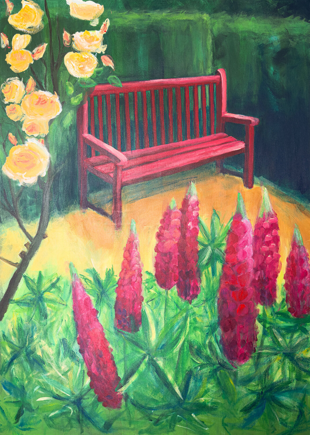 My Red Garden Bench Antje Wanderer-Oberhaus