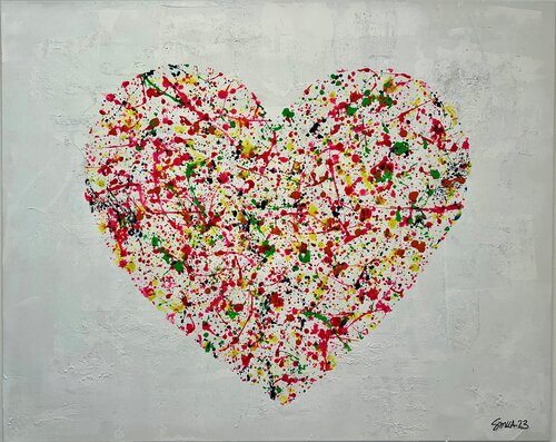 Heart colourful von SMKA.art, Malerei kaufen auf Singulart