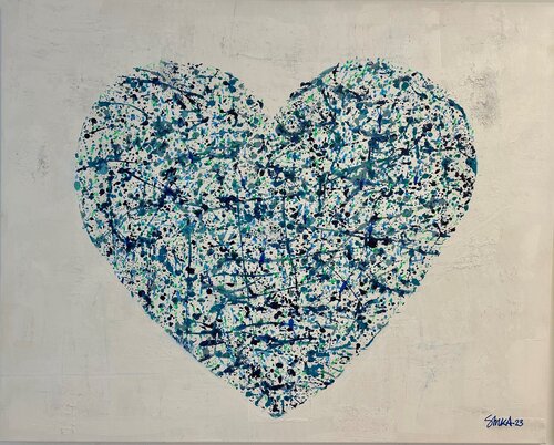Heart blue von SMKA.art, Malerei kaufen auf Singulart