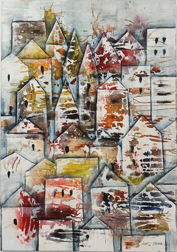 Village von SMKA.art, Malerei kaufen auf Singulart