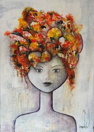 Mysterious girl von SMKA.art, Malerei kaufen auf Singulart