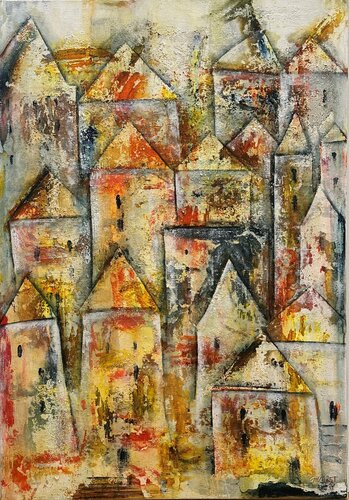 Golden village von SMKA.art, Malerei kaufen auf Singulart