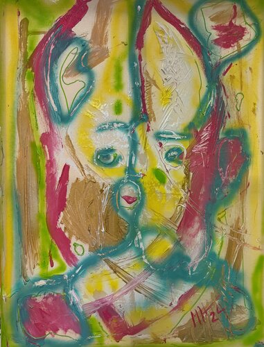 A being from the eighth dimension I - Ein Wesen aus der achten Dimension I di Meinrad Hoyer, Pittura in vendita su Singulart