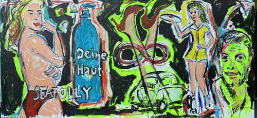 Das Leben Teil I - Life part 1 par Meinrad Hoyer, Peinture en vente sur Singulart