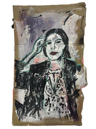 Linda, an was denkst du…? -Linda, what are you thinking…? par Meinrad Hoyer, Peinture en vente sur Singulart