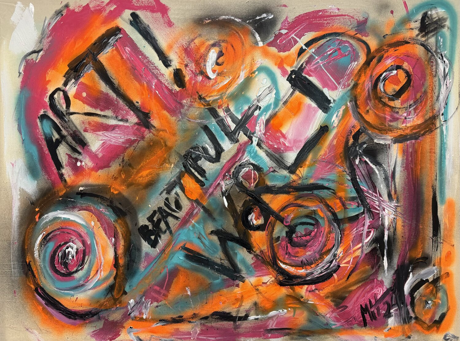 Art Art Art is a beautiful World Meinrad Hoyer Originalgemälde zu verkaufen