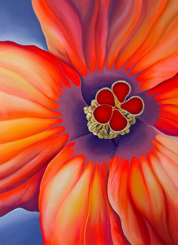 Fiery Bloom by Katya Rozz, 油畫 for Sale on Singulart