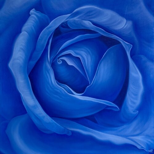 Ultramarine Rose by Katya Rozz, 油畫 for Sale on Singulart