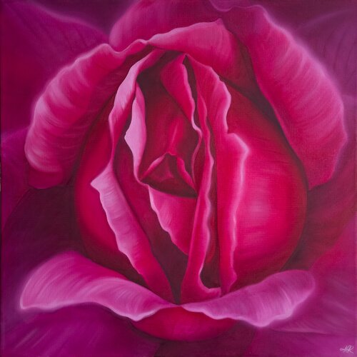 Magenta Rose by Katya Rozz, 油畫 for Sale on Singulart