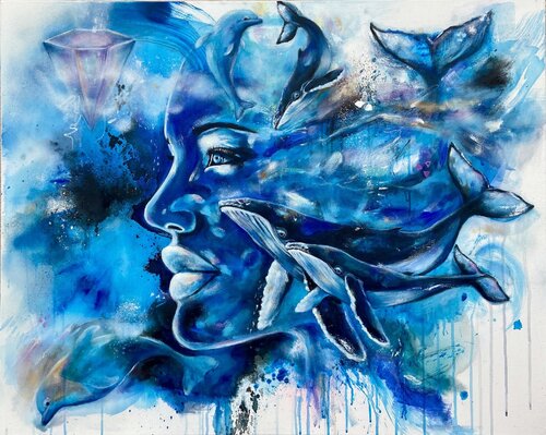 Ocean soul van Zuzana Freyja, Schilderij te koop op Singulart
