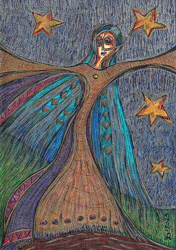 Summer Night van Ewa Dura, Tekening te koop op Singulart