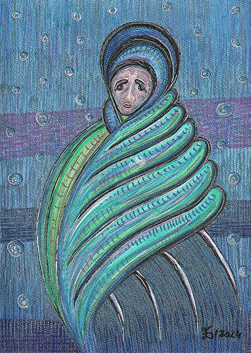 Winter Night di Ewa Dura, Disegno in vendita su Singulart