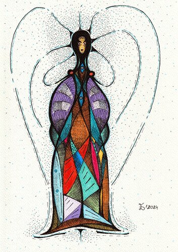 Warrior Woman van Ewa Dura, Tekening te koop op Singulart